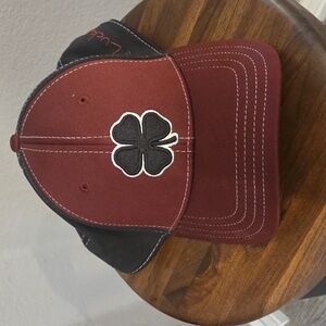 Live Lucky Maroon Cap with Black Clover Fitted